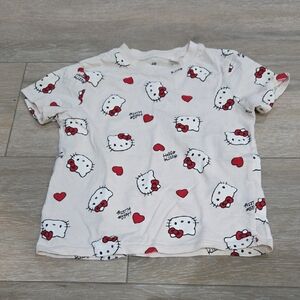 Hello Kitty Kids T-Shirt - Cream and Red